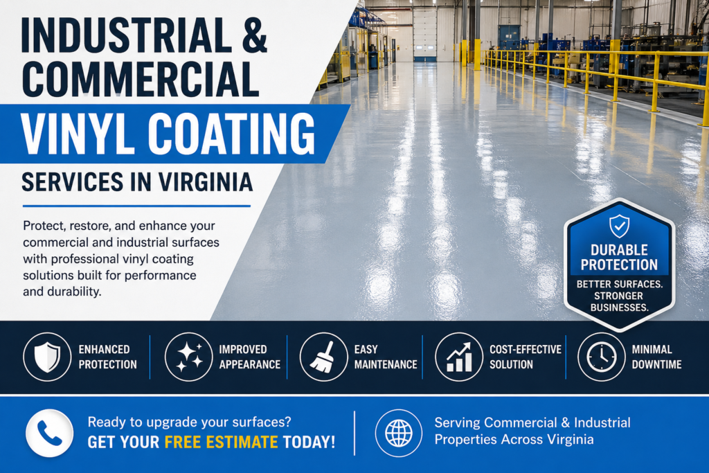 Industrial and commercial vinyl coating services in Virginia for durable, professional surface protection.